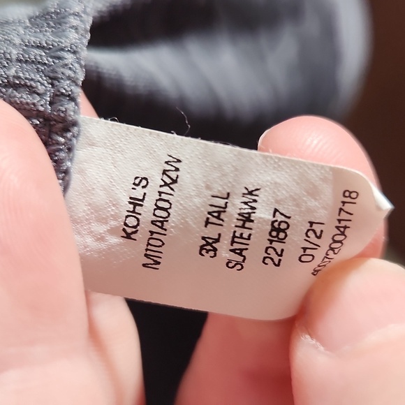 TEK Gear Mens Shirt Size 3X LDry Tek Tall Gray athletic - Picture 7 of 12